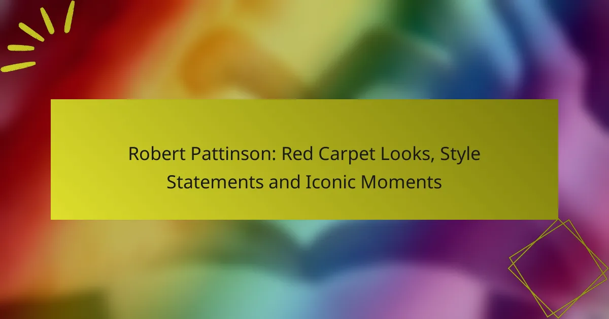 Robert Pattinson: Red Carpet Looks, Style Statements and Iconic Moments